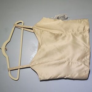 Vintage 90's R&M Richards Tan Gold Crop Spagetti Strap Tank Top